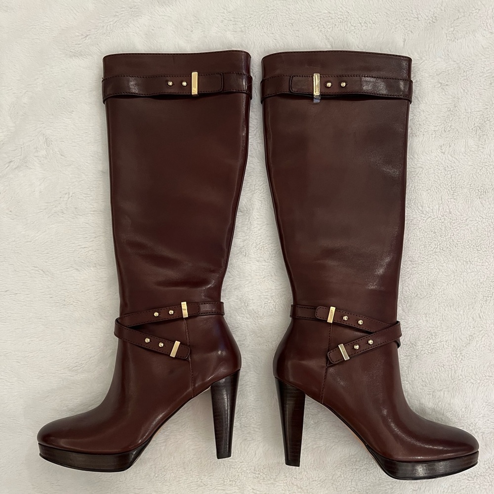 Cole Haan Nike Air Tall Boots Sz 5.5, brand new, chocolate brown